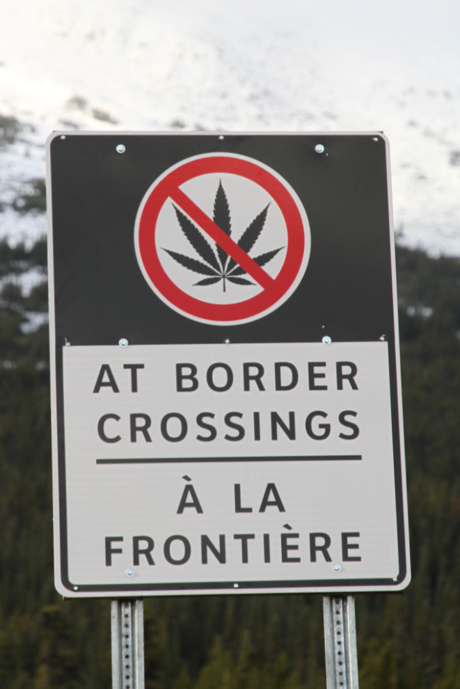 No cannabis at border crossings