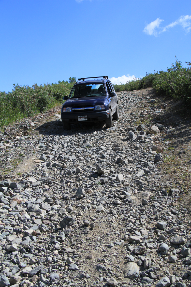 Very rough road on Montana Mountain, Yukon