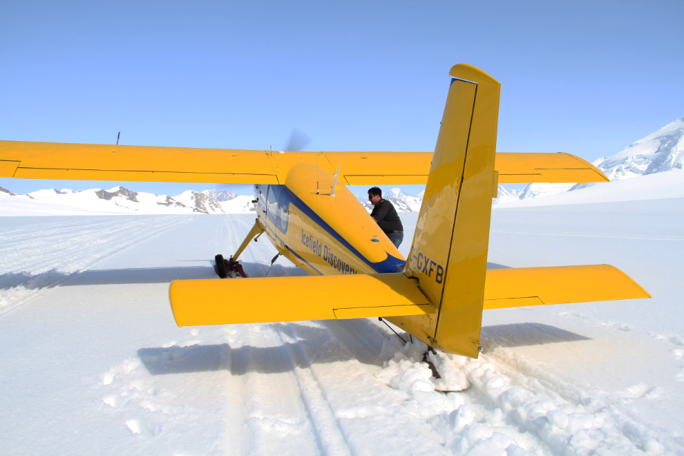 Ski plane on the Hubbard Glacier