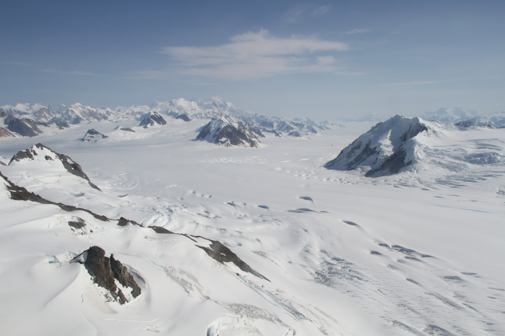 Aerial view of Kluane icefields