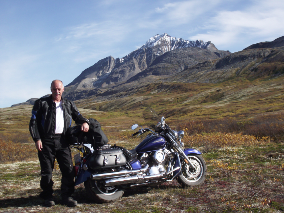 Motorcycle along the Haines Highway