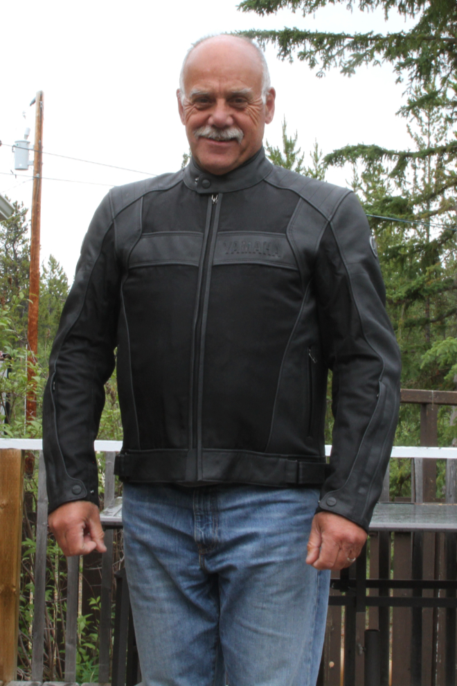 Murray Lundberg with a new Yamaha motorcycle jacket