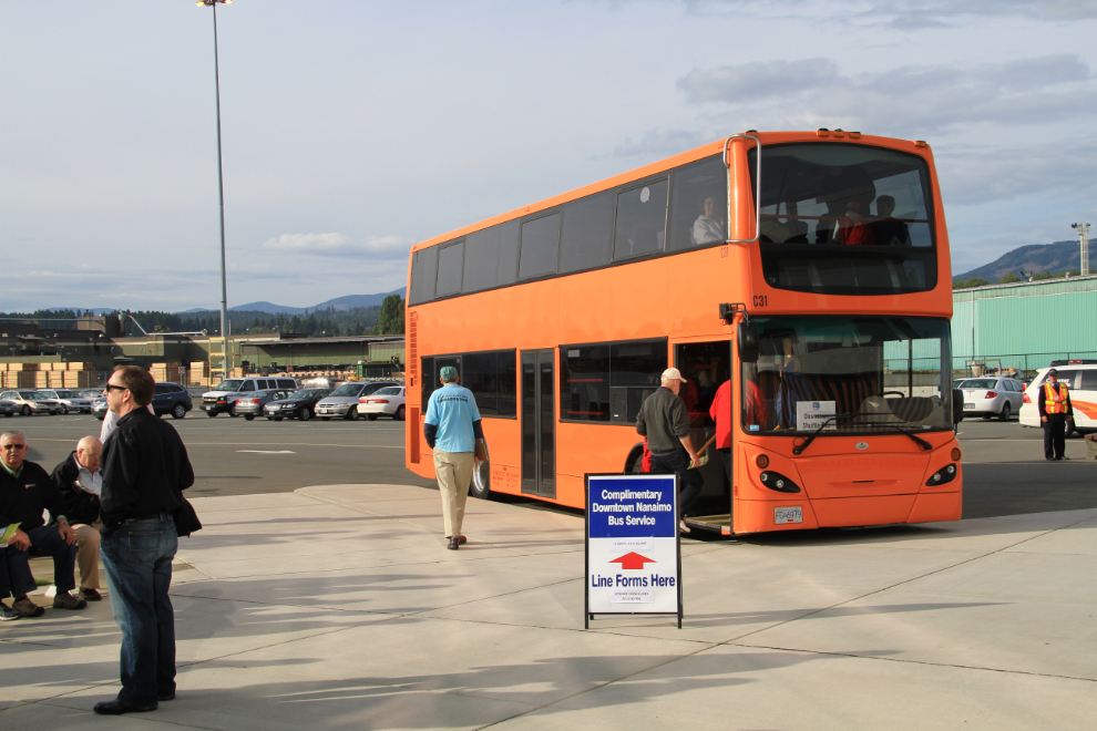 Free shuttle bus at Nanaimo, BC
