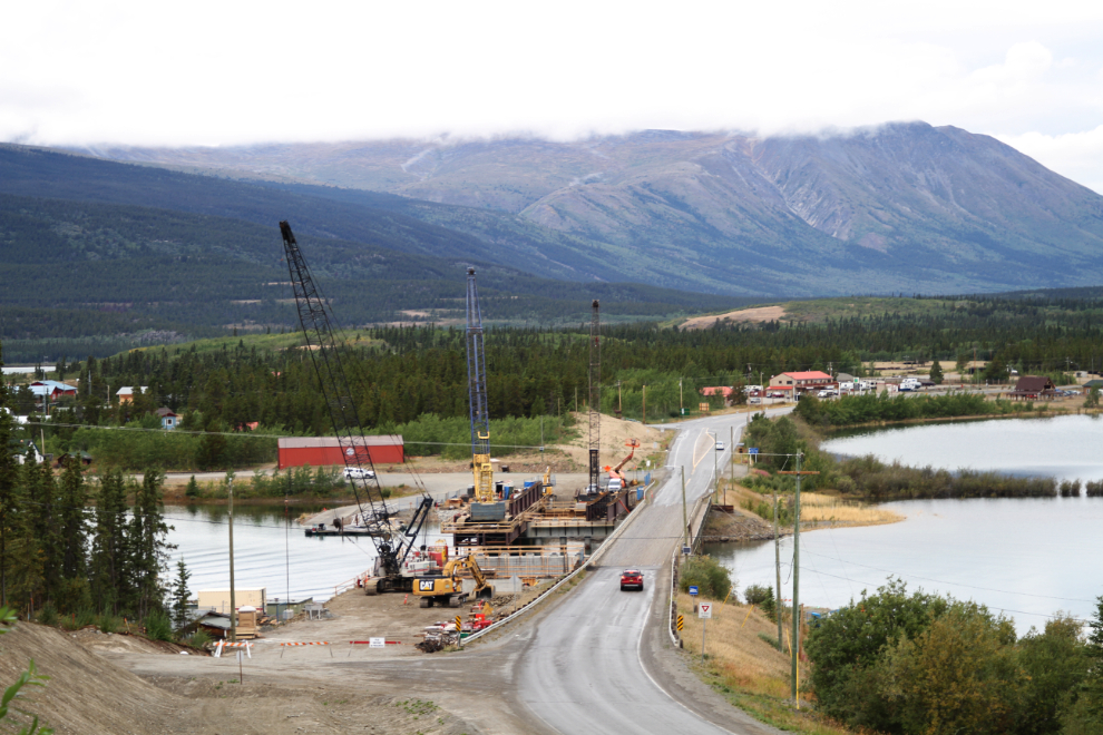 The new highway bridge over the Nares River at Carcross