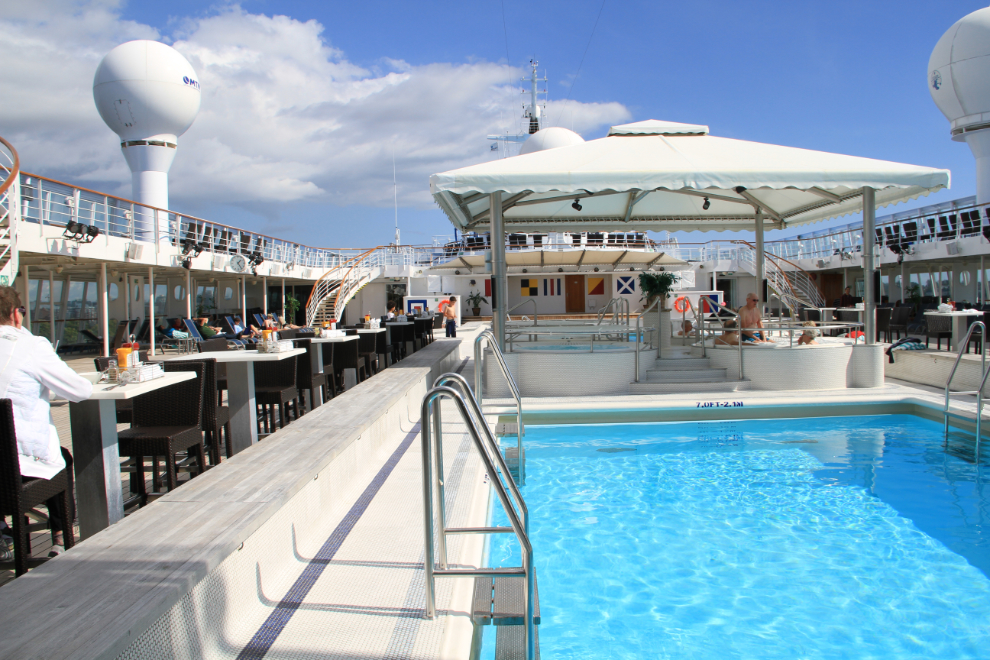 Pool deck on the cruise ship Norwegian Sun