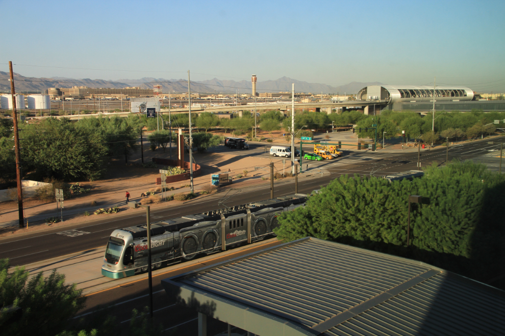 The view from the Aloft Phoenix Airport Hotel
