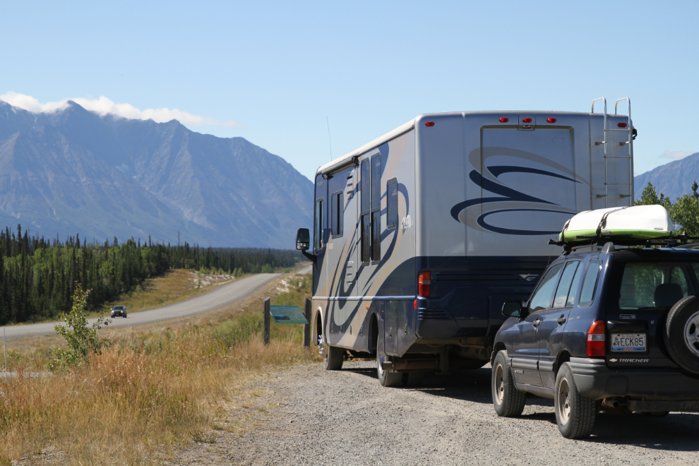 RV on the Alaska Highway east of Haines Junction, Yukon