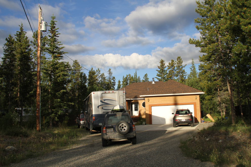 Home in Whitehorse with the RV after 62 days on the road