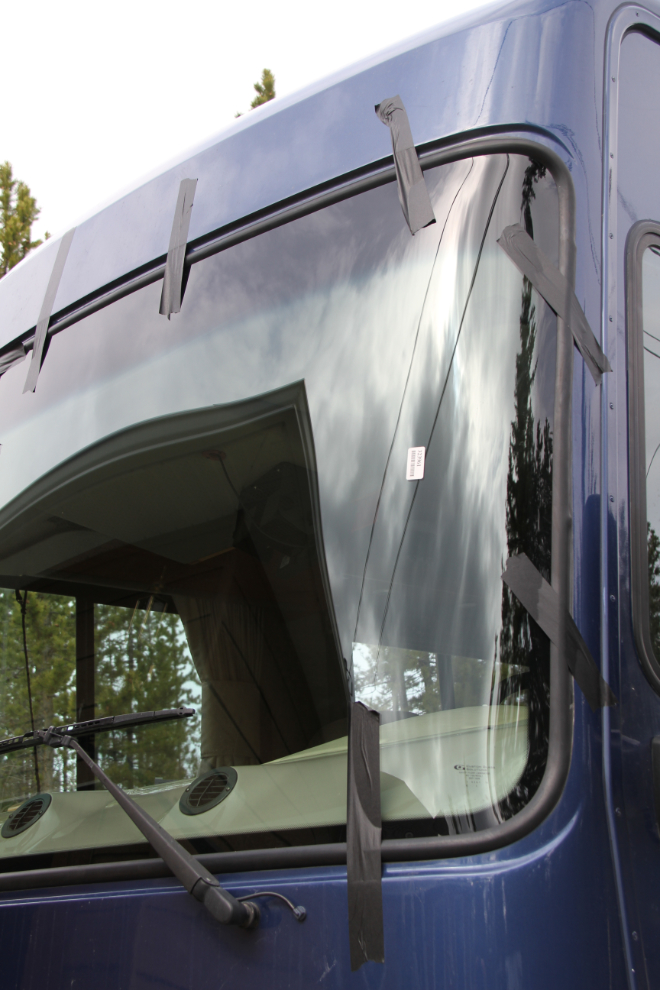 New windshields in the motorhome