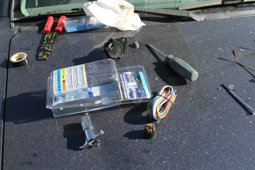 Replacing a corroded electrical connector on the RV