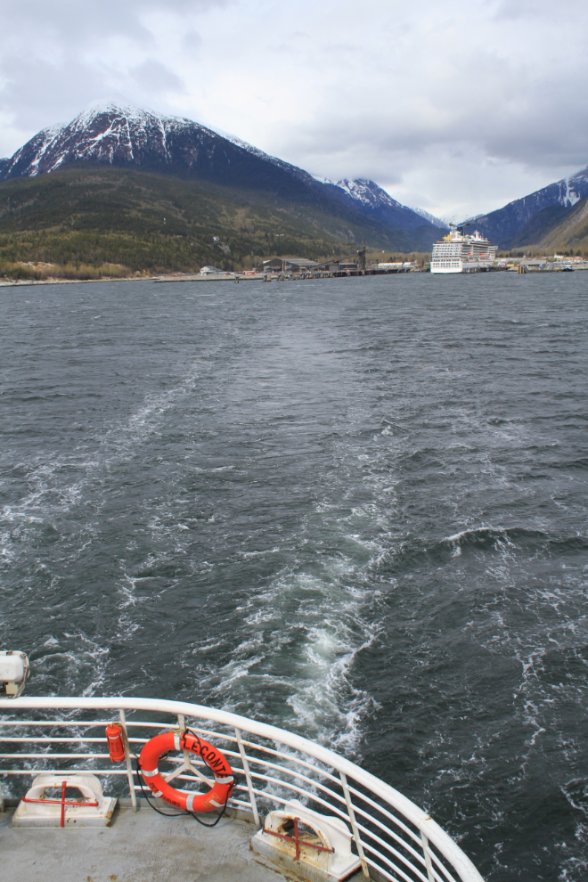 Leaving Skagway, Alaska, on a ferry