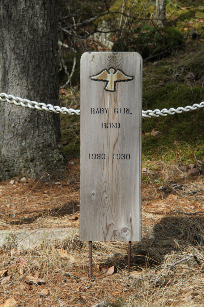 Baby girl's grave in the Pioneer Cemetery at Skagway, Alaska