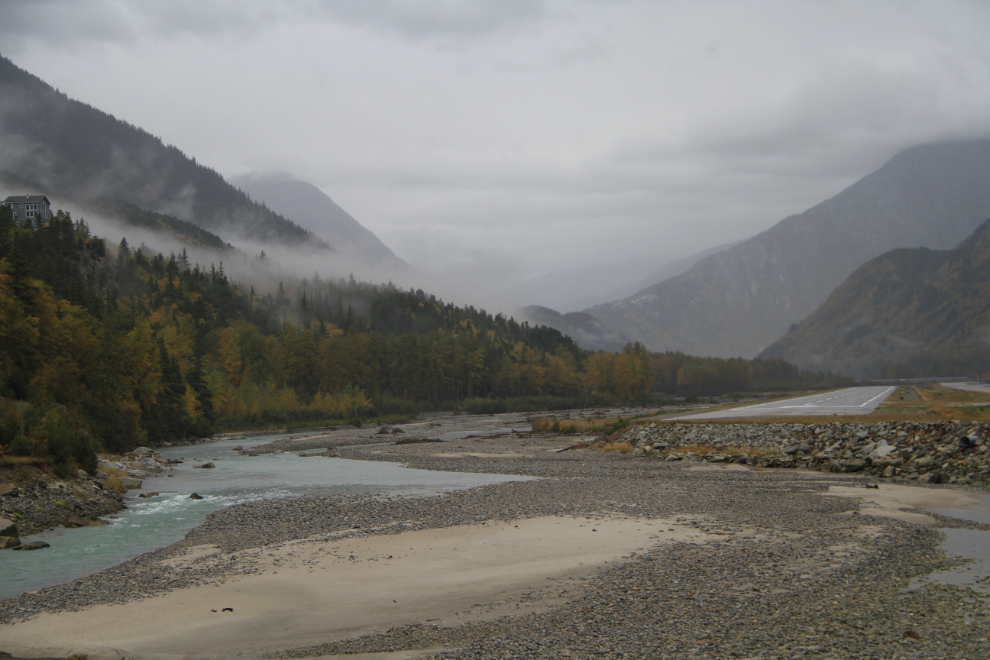 The Skagway River and airport.