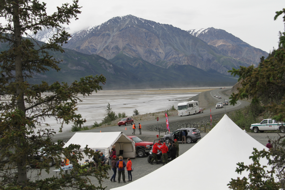 Alaska Highway 75th Anniversary celebration at Soldiers Summit, Yukon