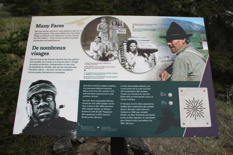 Interpretive panel along the Soldier's Summit Trail, Yukon