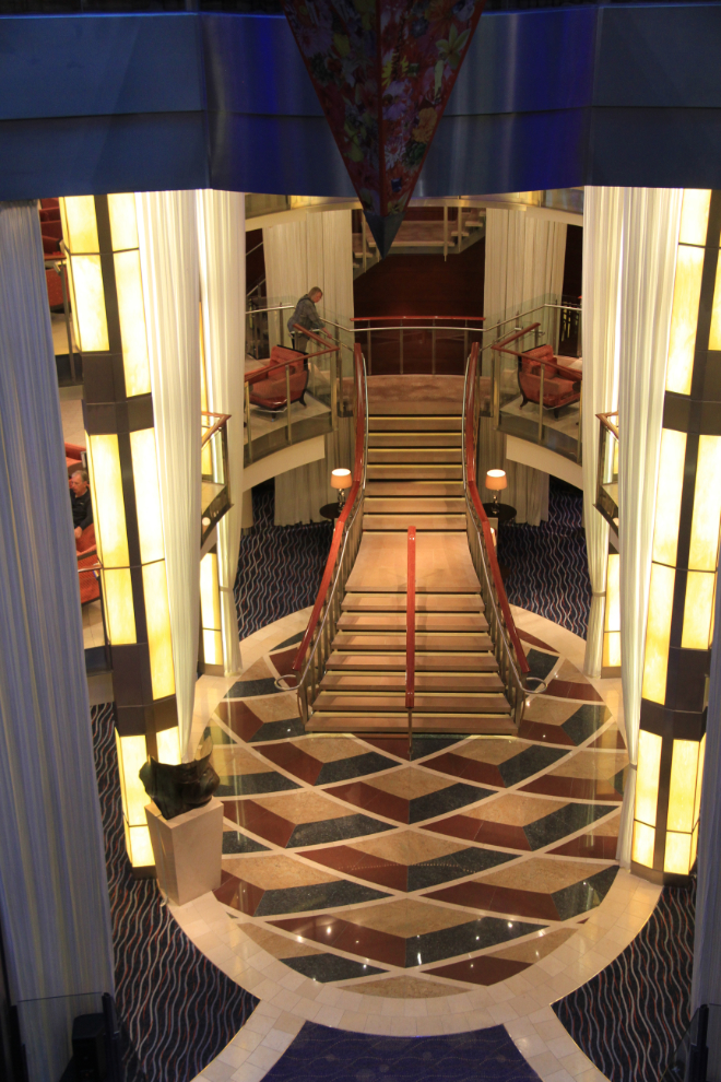 Grand staircase on Celebrity Solstice