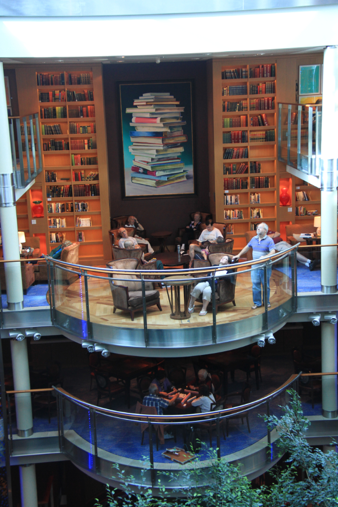 Library on the cruise ship Celebrity Solstice