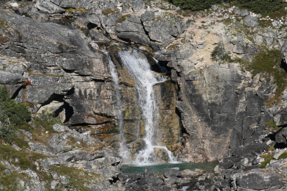 With the high country now mostly frozen, waterfalls are drying up