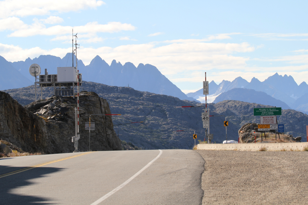 Looking south from the Canada/USA border on the South Klondike Highway