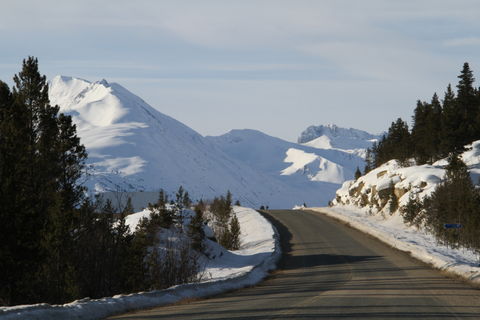 The South Klondike Highway just north of the Yukon Suspension Bridge