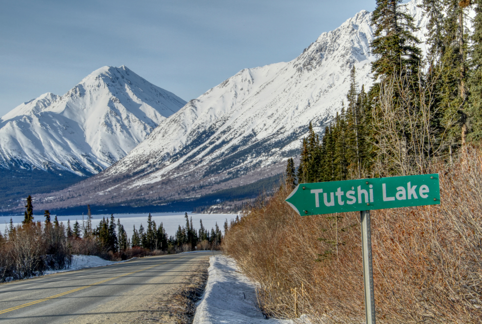The South Klondike Highway at Tutshi Lake, BC