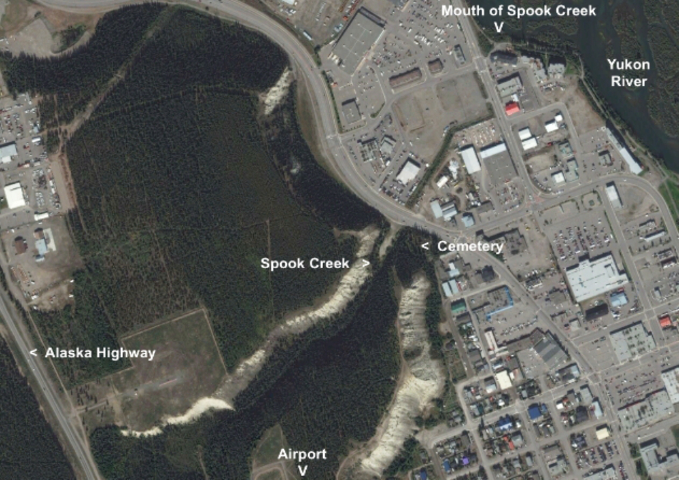 Aerial view of Spook Creek - Whitehorse, Yukon