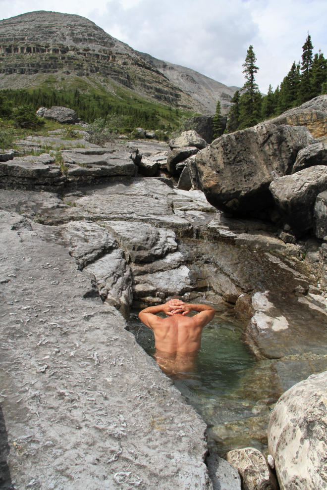 Bathing in a pool on the Summit Peak Trail