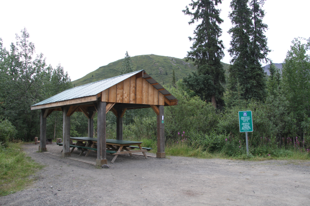 Group camping area at Tombstone Mountain Campground, Yukon