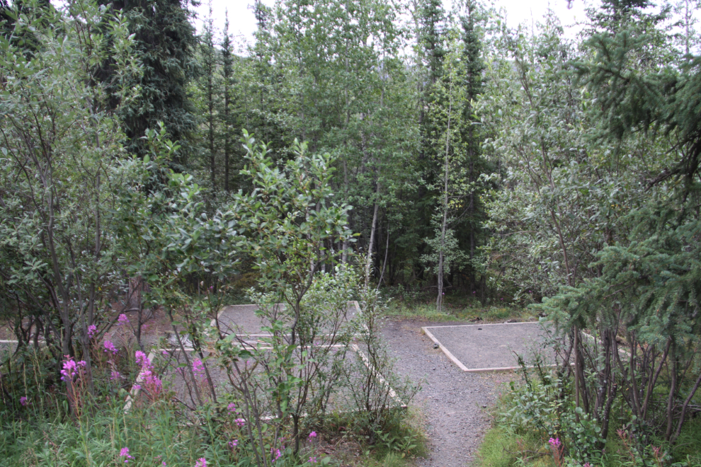 Group camping area at Tombstone Mountain Campground, Yukon