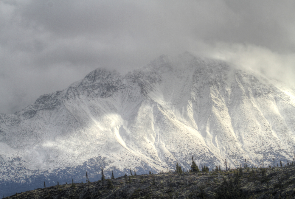 Snowy peaks at Tormented Valley in the White Pass