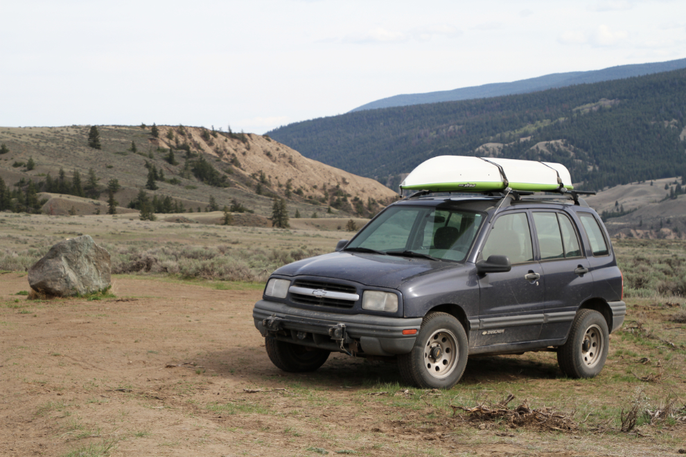 Chevy Tracker at Farwell Canyon, BC