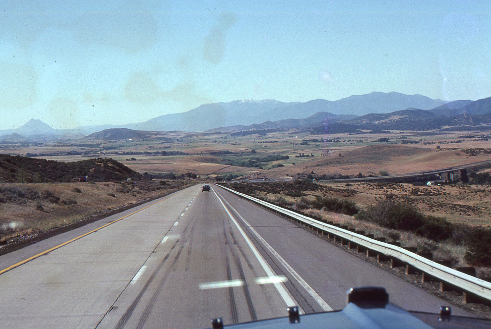 Kenworth along I-5 in California in July 1989