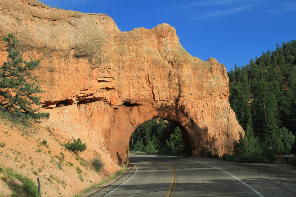 Natural arch along Utah Highway 12