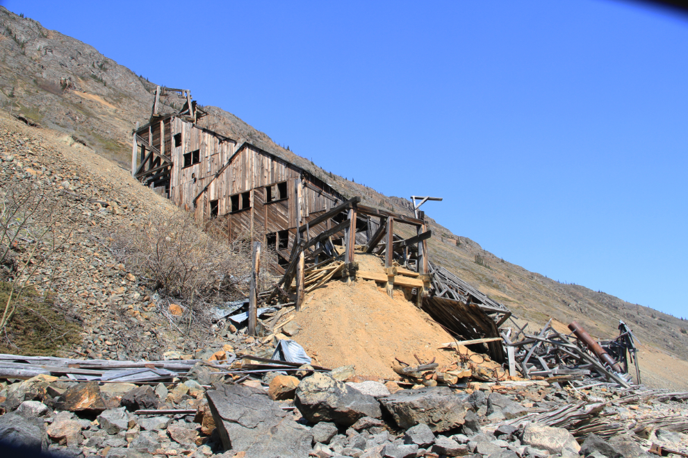 The historic mill for the Venus Silver Mine on Windy Arm, Yukon