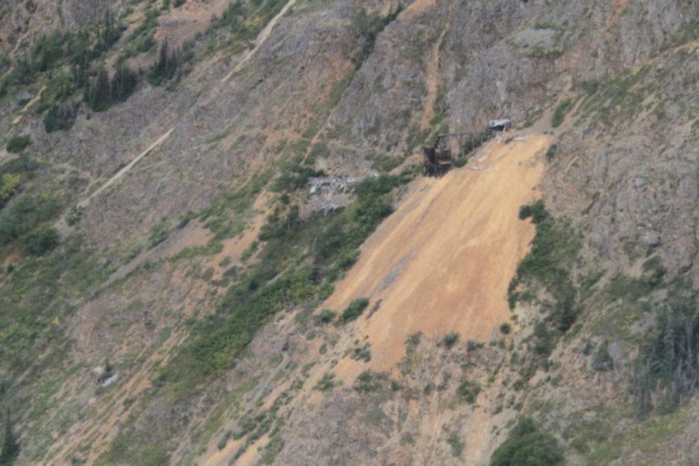 Aerial photo of the historic Venus Silver Mine, Yukon
