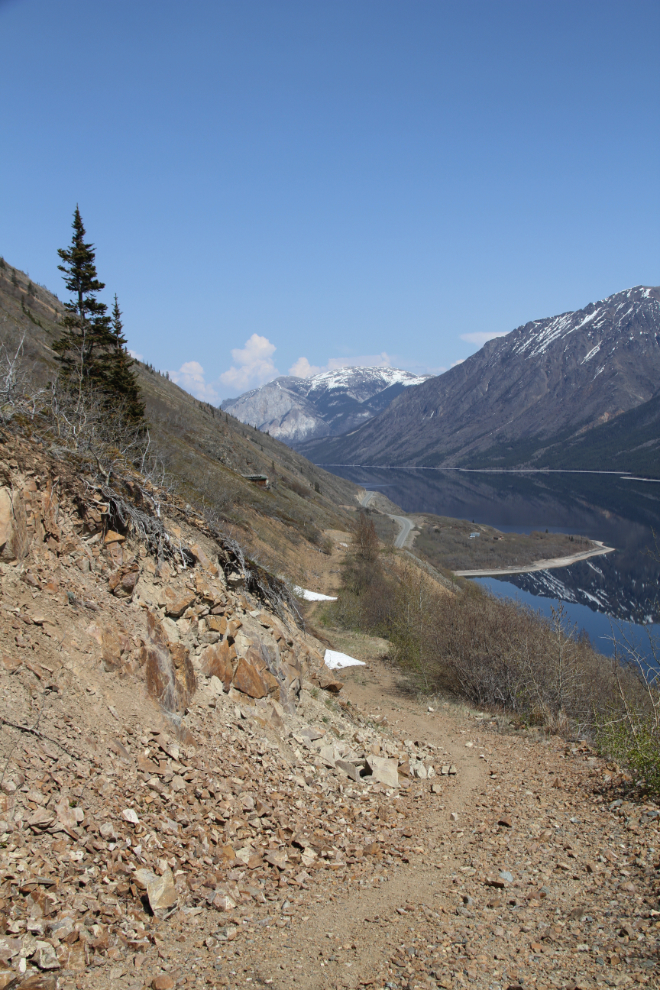 Hiking at the historic Venus Silver Mine, Yukon