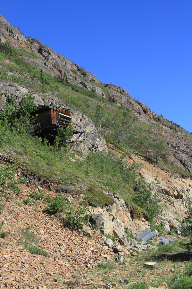 Hiking at the historic Venus Silver Mine, Yukon