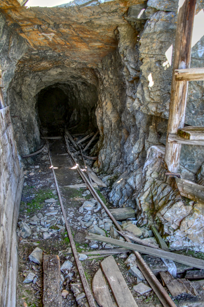 The adit at the historic Venus Silver Mine, Yukon