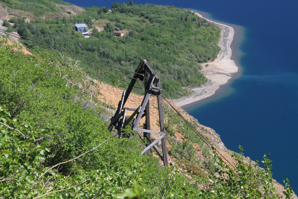 Aerial tramway tower at the historic Venus Silver Mine, Yukon