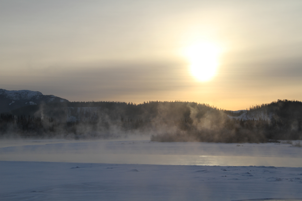 The Yukon River at Whitehorse in February
