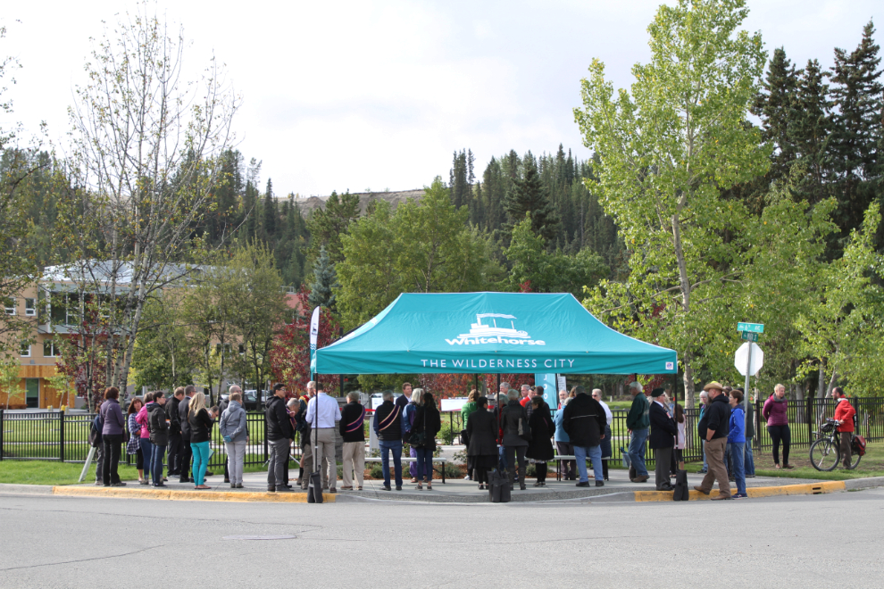 Grand Re-opening ceremony at the Pioneer Cemetery in Whitehorse, Yukon