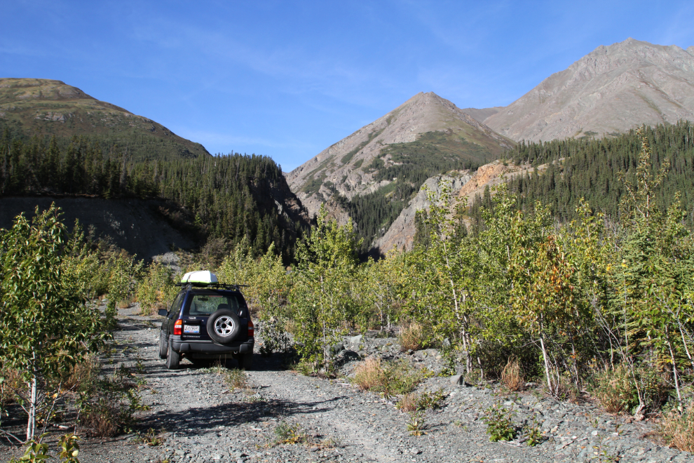 The access road to Williscroft Canyon, Yukon