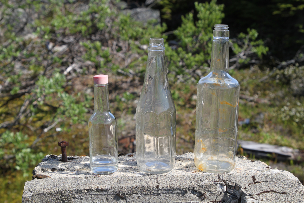 Bottles at the pump station along the Canol No. 2 pipeline between Whitehorse and Skagway