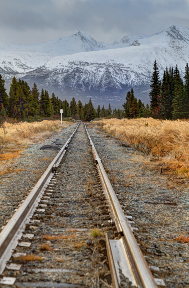 Late Fall light at Log Cabin on the WP&YR railway