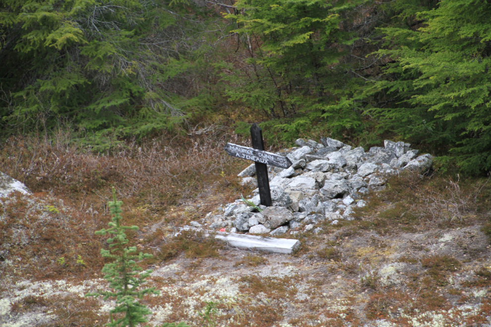 The cross marking the burial site at Black Cross Rock