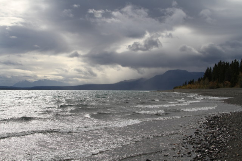 Stormy Fall weather on Kluane Lake, Yukon
