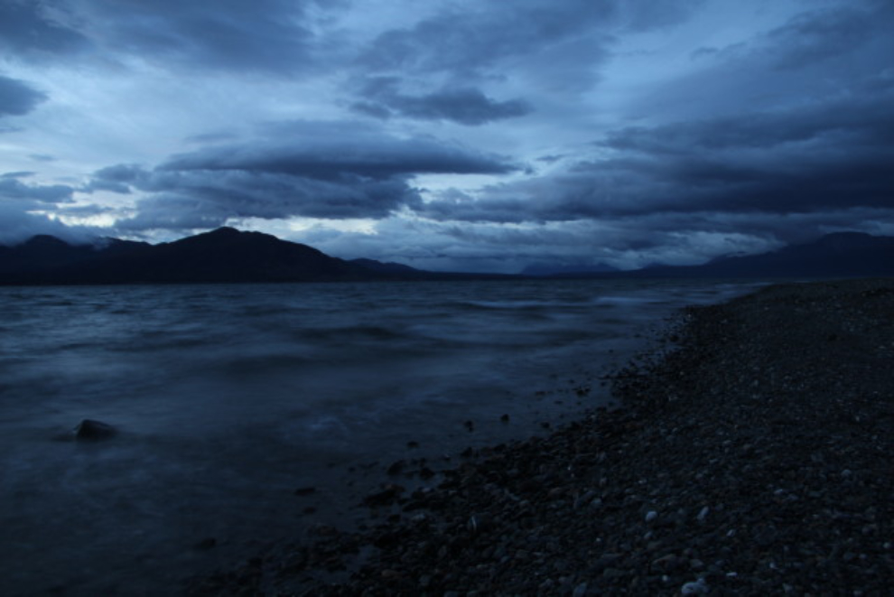Stormy Fall morning on Kluane Lake, Yukon