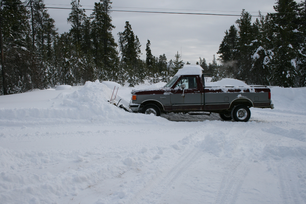 My F-150 plow truck dealing with a record snowfall in Whitehorse