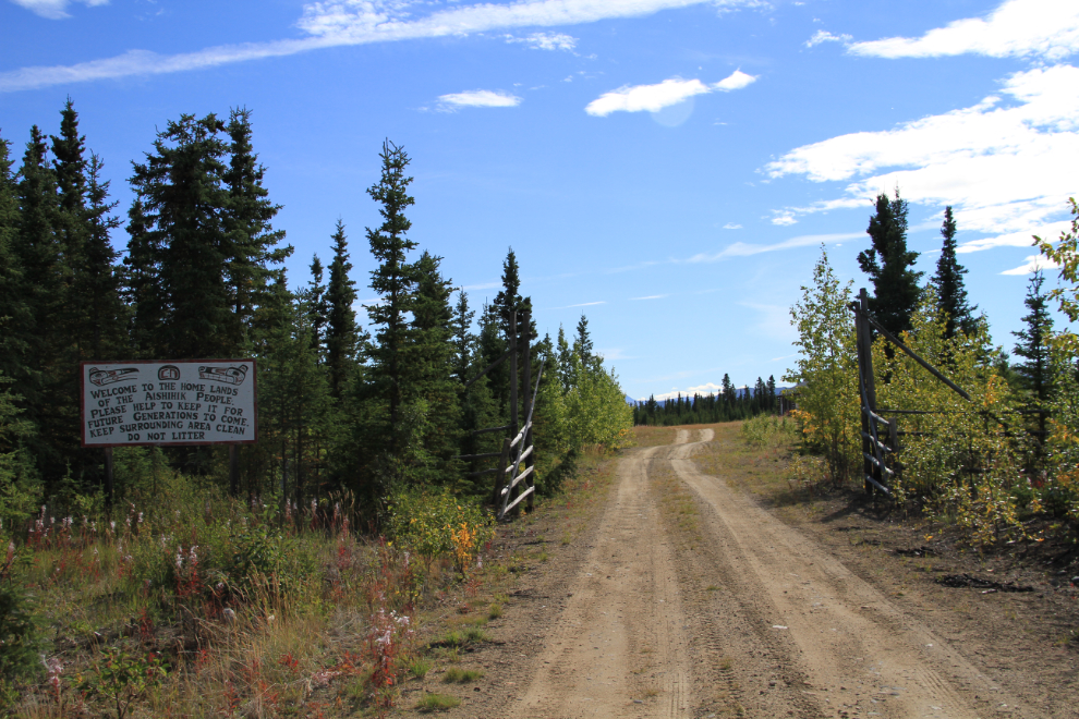 Champagne-Aishihik First Nation settlement land on the Aishihik Road