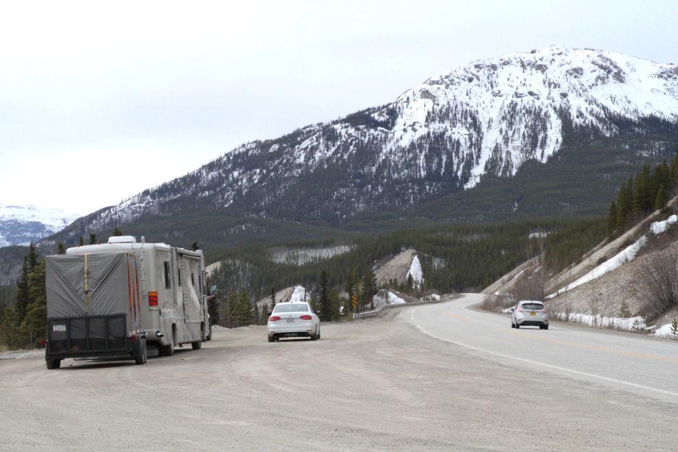 Afternoon nap stop along the Alaska Highway